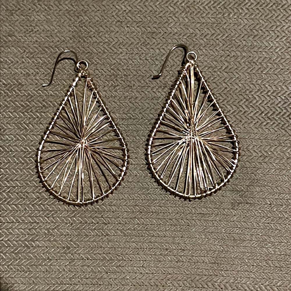Twisted gold wire earrings